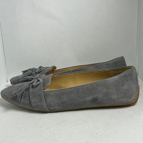 Talbots Gray Suede Tassel Loafer Flats Leather Women’s Size 5 - Picture 6 of 13